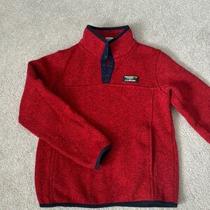 Boys Sz 8 L.L. Bean Quarter Snap Fleece Pullover